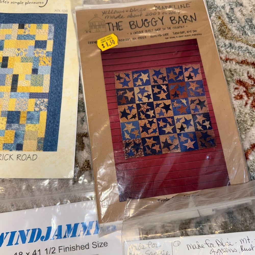 Assorted Quilt Table Runner with Earthy Tones & Blanket Designs - Picture 7 of 9
